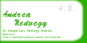 andrea medvegy business card